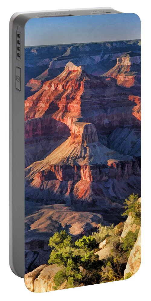 Grand Canyon Portable Battery Charger featuring the painting Grand Canyon National Park Sunset Ridge by Christopher Arndt