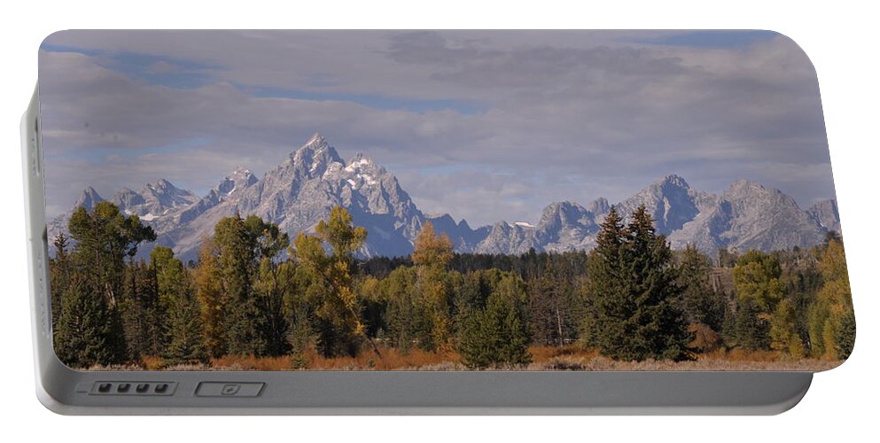 Mountains Portable Battery Charger featuring the photograph Grand Teton by Frank Madia