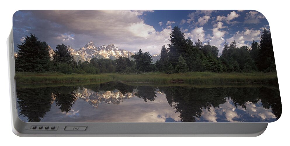 Feb0514 Portable Battery Charger featuring the photograph Grand Teton Rang Grand Teton Np Wyoming by Tim Fitzharris
