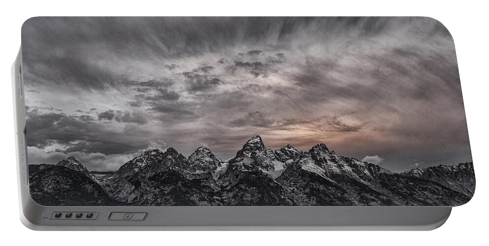 Grand Tetons Portable Battery Charger featuring the photograph Grand Teton Sunset by Erika Fawcett