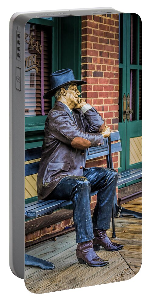 Grapevine Portable Battery Charger featuring the photograph Grapevine Cowboy by Robert Bellomy