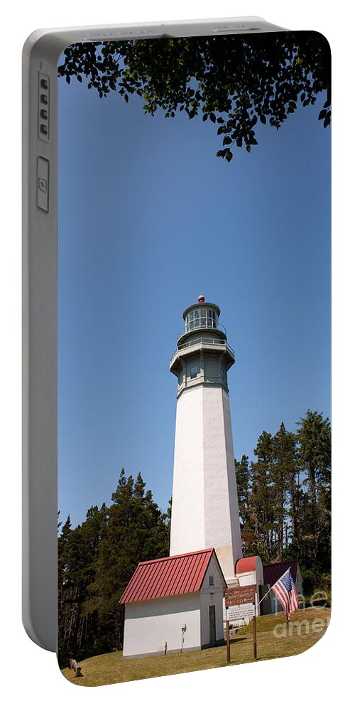 Grays Harbor Portable Battery Charger featuring the photograph Grays Harbor Lighthouse, Wa by Jim Corwin