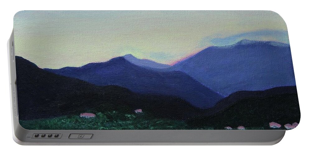 Greece Portable Battery Charger featuring the painting Greek Countryside by Marina McLain