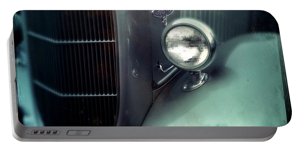 Classic Portable Battery Charger featuring the photograph Green Ford by Tim Nyberg