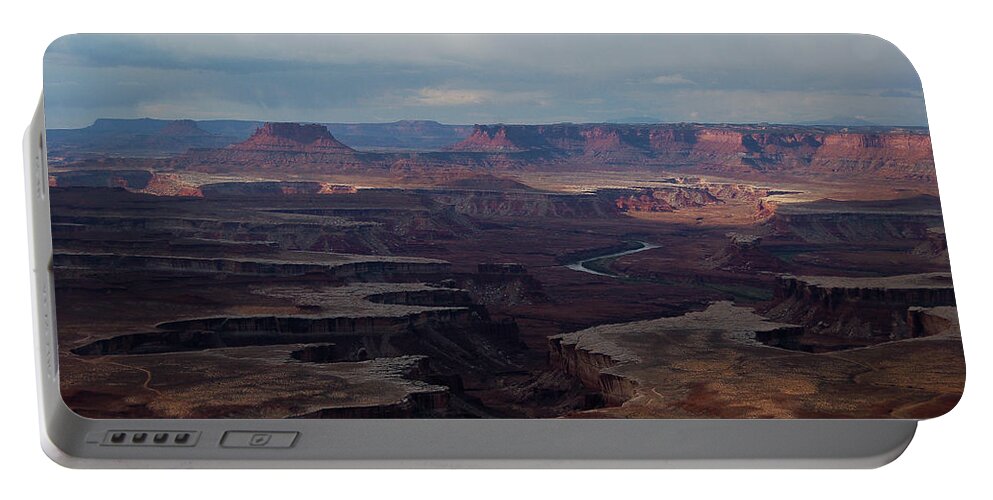 Dakota Portable Battery Charger featuring the photograph Green River Overlook by Greni Graph