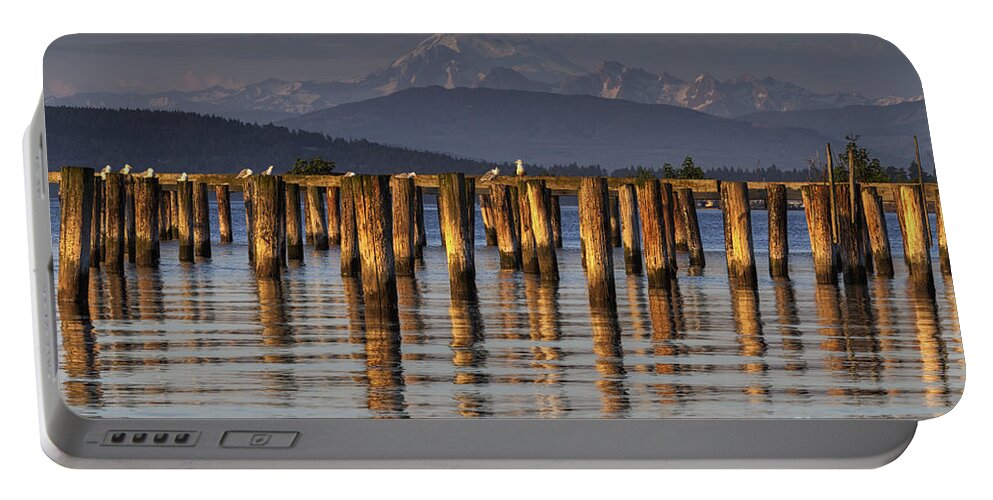 Guemes Channel Trail Portable Battery Charger featuring the photograph Guemes Channel Trail View by Mark Kiver