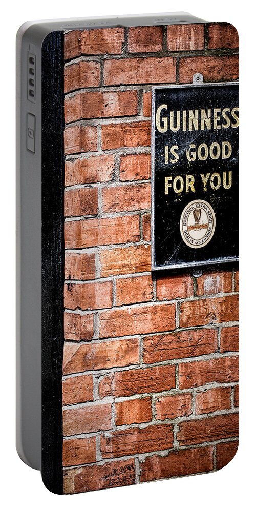 Guinness Portable Battery Charger featuring the photograph Guinness is good for you by Nigel R Bell