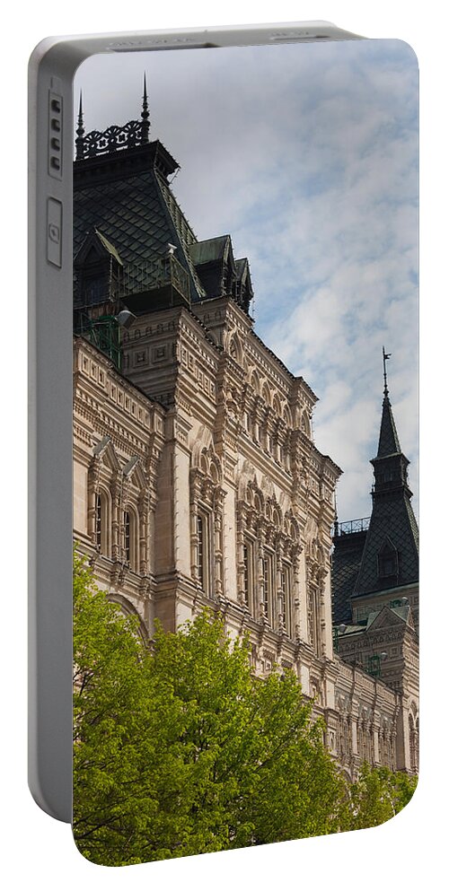 Photography Portable Battery Charger featuring the photograph Gum Shopping Mall, Red Square, Moscow by Panoramic Images
