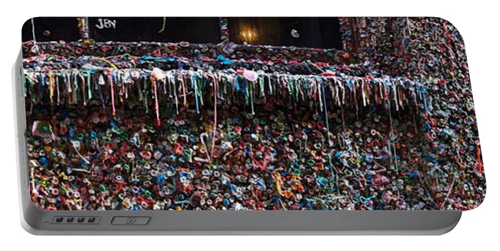 Photography Portable Battery Charger featuring the photograph Gum Wall Panorama by Sean Griffin