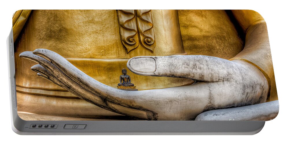 Buddha Portable Battery Charger featuring the photograph Hand of Buddha by Adrian Evans