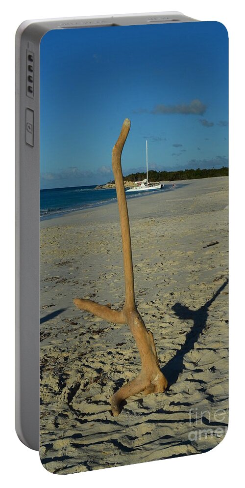 Beach Portable Battery Charger featuring the photograph Handstand by Judy Wolinsky
