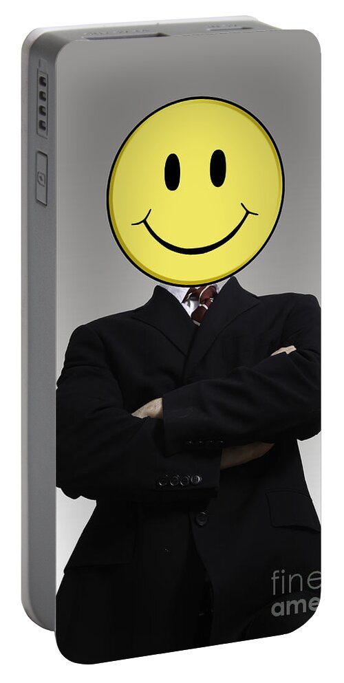 Smile Portable Battery Charger featuring the photograph Happy Face by Monica Schroeder