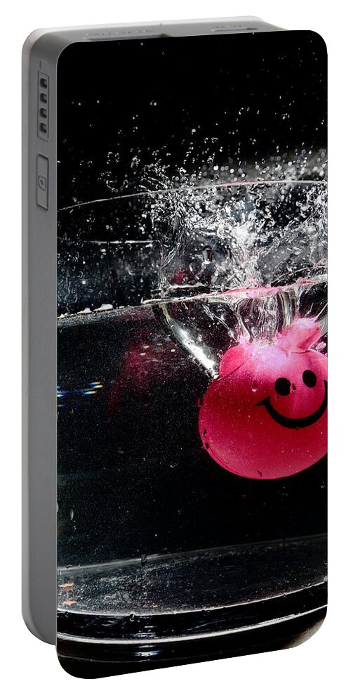 Bouncy Ball Portable Battery Charger featuring the photograph Happy Splash the Second by David Andersen