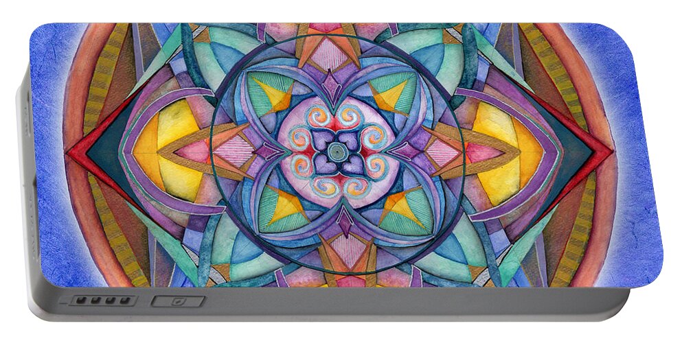 Mandala Art Portable Battery Charger featuring the painting Harmony Mandala by Jo Thomas Blaine