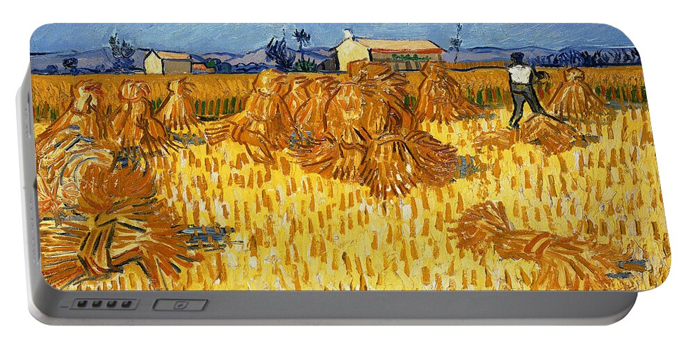 Van Gogh Portable Battery Charger featuring the painting Harvest In Provence, June 1888 by Vincent van Gogh