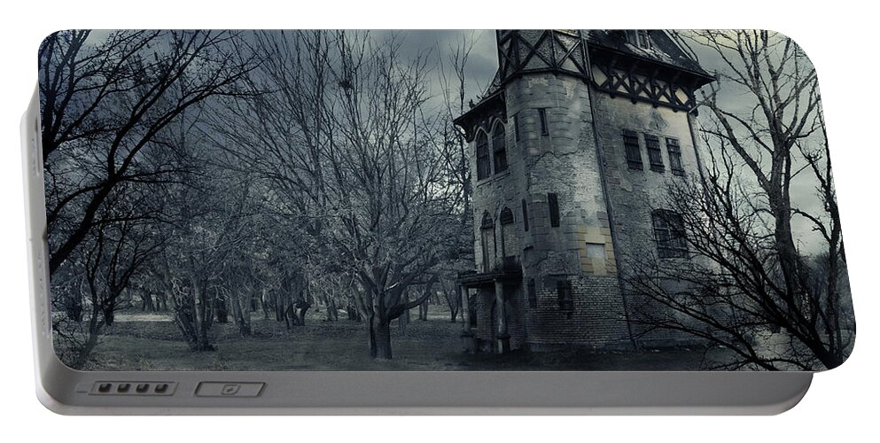 House Portable Battery Charger featuring the photograph Haunted house by Jelena Jovanovic