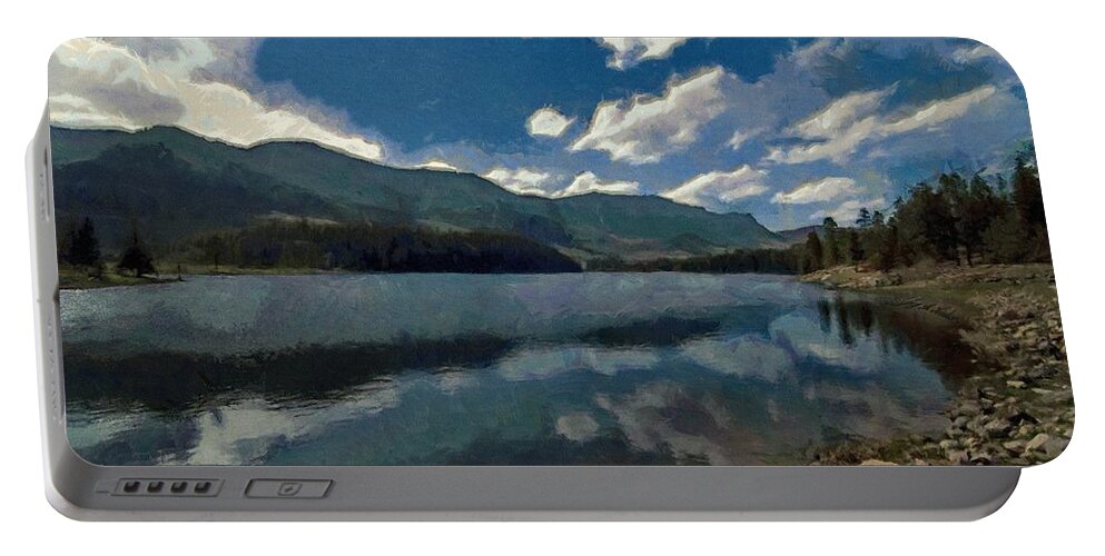Haviland Portable Battery Charger featuring the painting Haviland Lake by Jeffrey Kolker