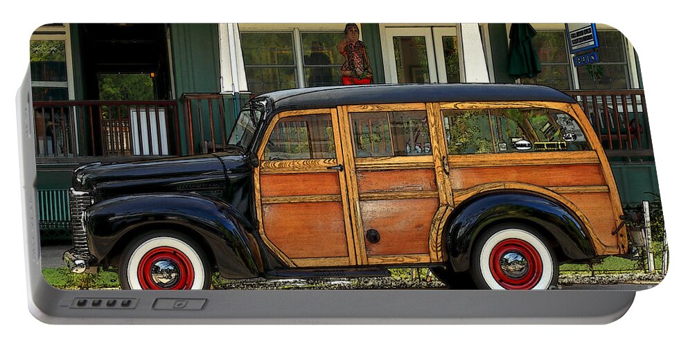 Classic Car Portable Battery Charger featuring the photograph Hawaiian Woody by James Eddy