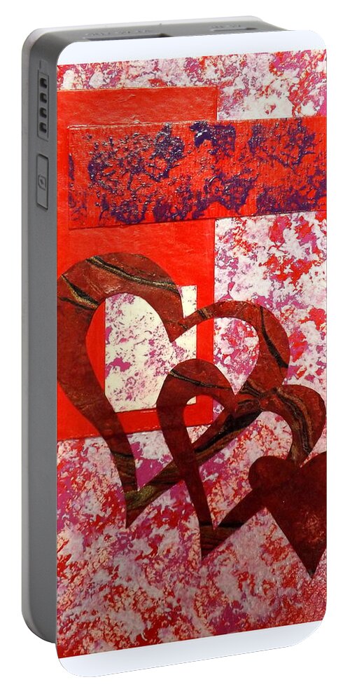 Heartfelt Thanks Portable Battery Charger featuring the painting Heartfelt Thanks by Darren Robinson