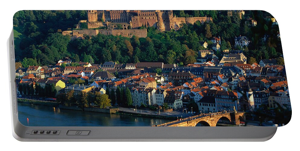 Landscape Portable Battery Charger featuring the photograph Heidelberg, Germany by Gerhard Pieschel