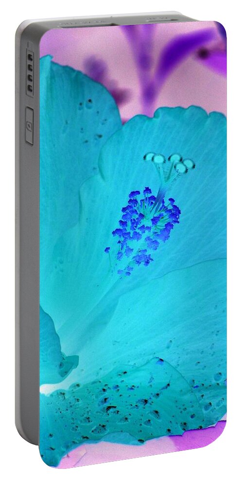 Hibiscus Portable Battery Charger featuring the photograph Hibiscus - After The Rain - PhotoPower 760 by Pamela Critchlow