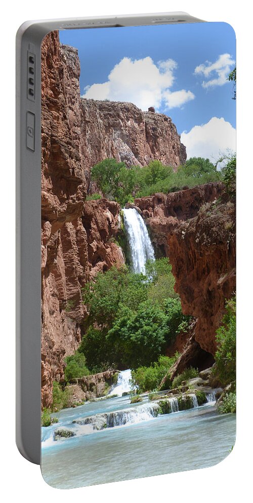 Mooney Portable Battery Charger featuring the photograph Hidden Waterfalls by Alan Socolik