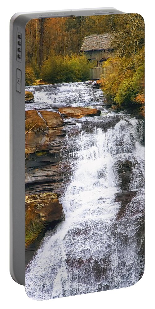 Water Portable Battery Charger featuring the photograph High Falls by Scott Norris