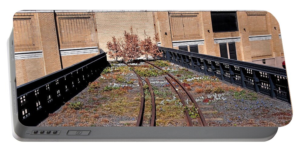 The High Line Portable Battery Charger featuring the photograph High Line Spur by Rona Black