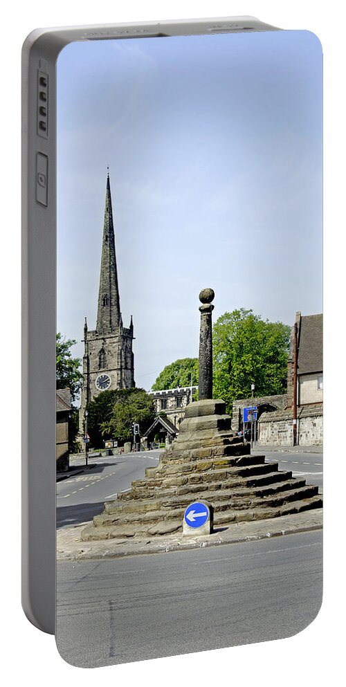 Market Cross Portable Battery Charger featuring the photograph High Street to Willington Road - Repton by Rod Johnson