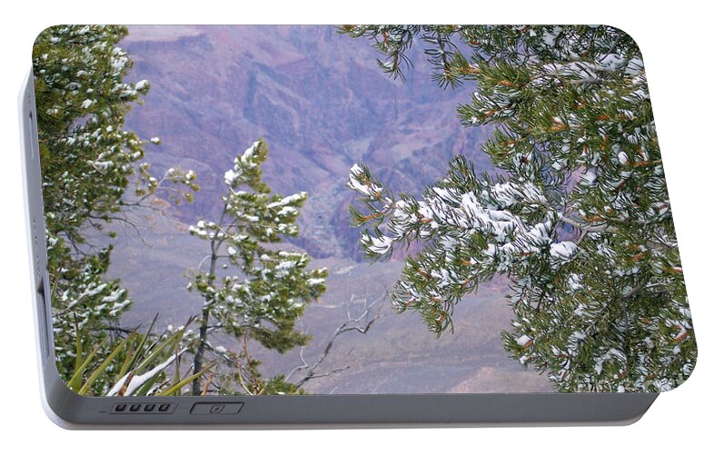 Snow Portable Battery Charger featuring the photograph Highlighting Snow by Roberta Byram