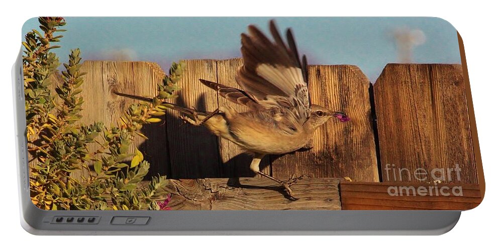 Birds Portable Battery Charger featuring the photograph Hightail It Out of There by Marcia Breznay