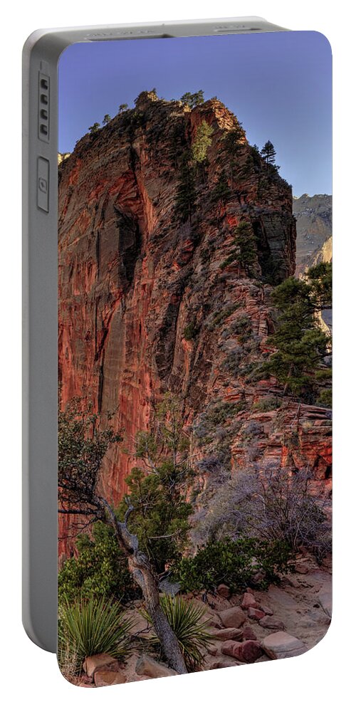 Angels Landing Portable Battery Charger featuring the photograph Hiking Angels by Chad Dutson
