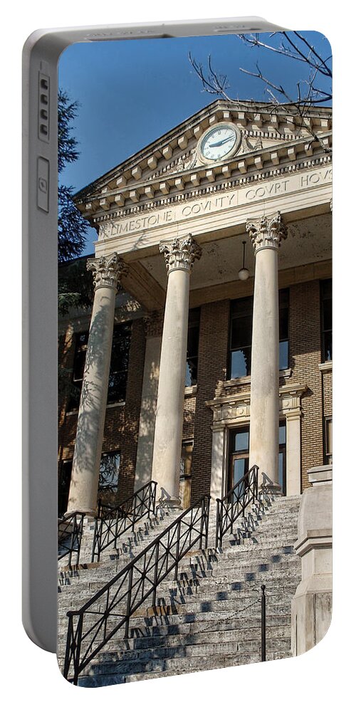 Historical Portable Battery Charger featuring the photograph Historic Limestone County Courthouse in Athens Alabama by Kathy Clark