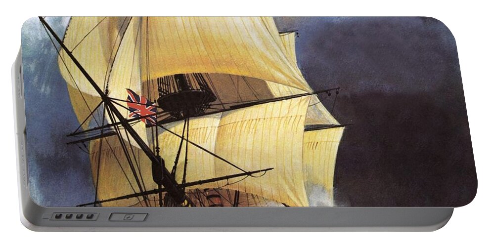 Hms Victory Portable Battery Charger featuring the painting Hms Victory by Andrew Howat