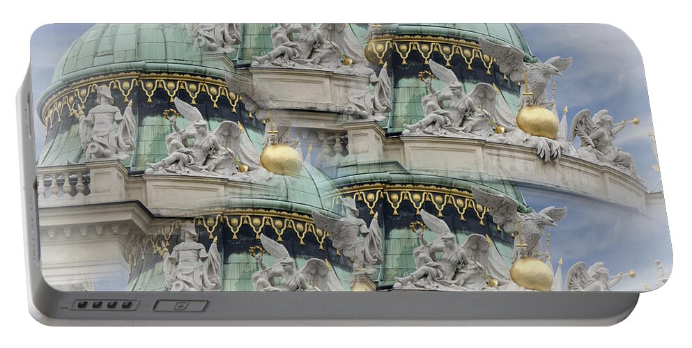 Austria Portable Battery Charger featuring the photograph Hofburg Palace Dome by Joan Carroll