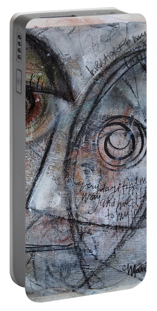 Faith Portable Battery Charger featuring the painting Hold Tight to my Faith by Laurie Maves ART