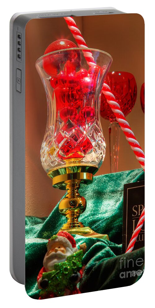 Christmas Portable Battery Charger featuring the photograph Holiday Display by Sue Karski