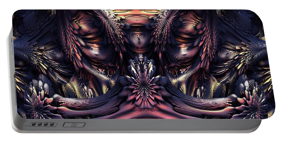 Giger Portable Battery Charger featuring the digital art Homage to Giger by Lyle Hatch