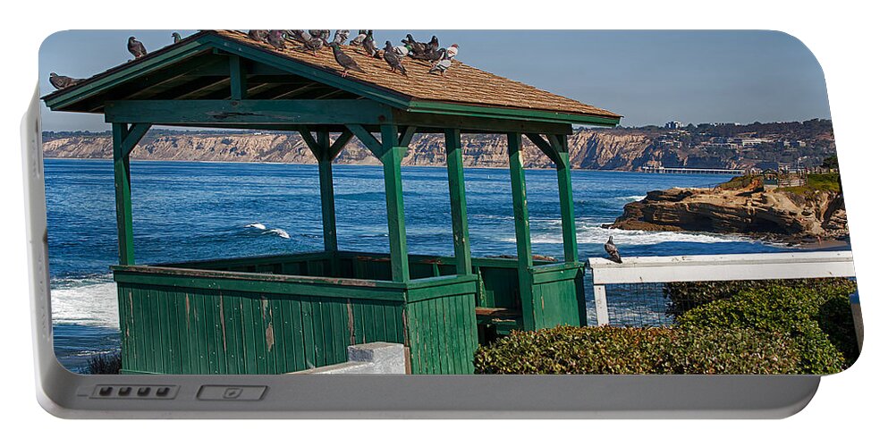 California Portable Battery Charger featuring the photograph Home by the Sea by Peter Tellone