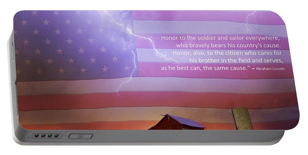 Usa Portable Battery Charger featuring the photograph Honor To The Soldier And Sailor Everywhere by James BO Insogna