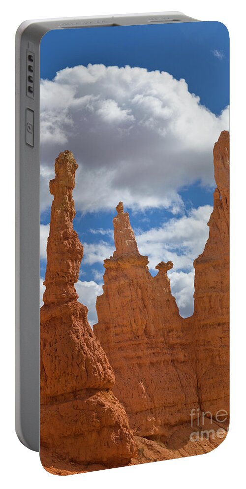 00559156 Portable Battery Charger featuring the photograph Hoodoos Bryce Canyon Natl Park Utah by Yva Momatiuk and John Eastcott