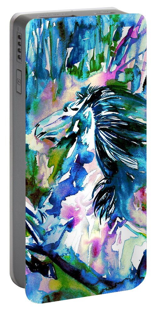 Horse Portable Battery Charger featuring the painting Horse Painting.37 by Fabrizio Cassetta