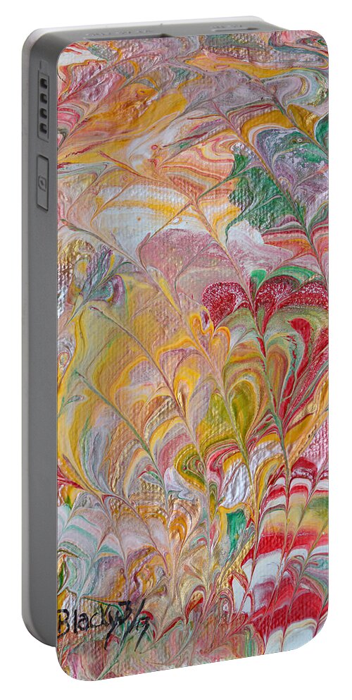 Colorful Abstract Portable Battery Charger featuring the painting Hot Air Balloons by Donna Blackhall