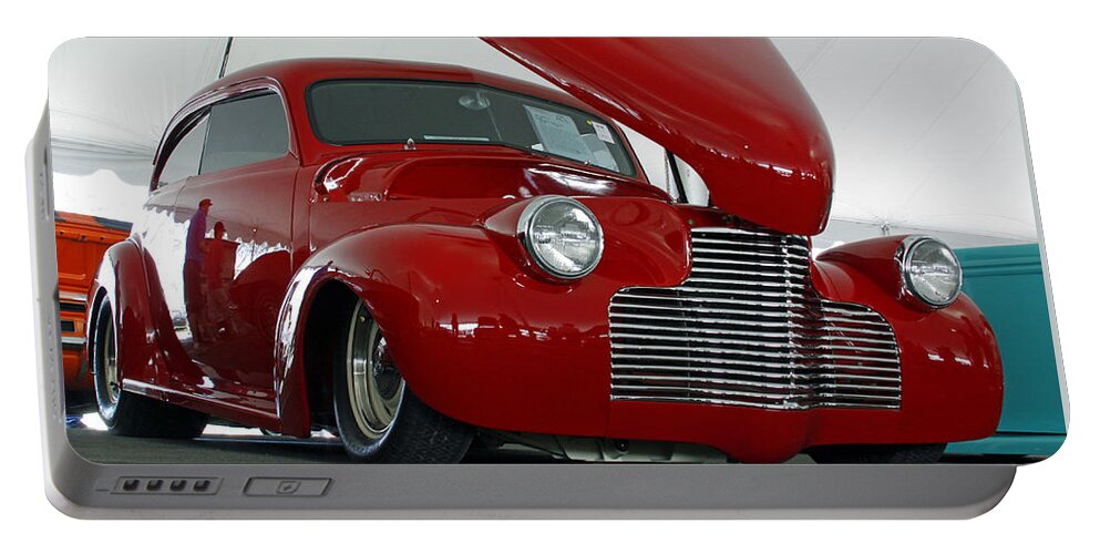 Classic Car Portable Battery Charger featuring the photograph Hot In Red by Shoal Hollingsworth