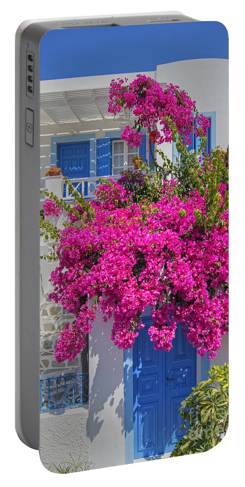 Bougainvillea Portable Battery Charger featuring the photograph House Of Bougainvillea by David Birchall