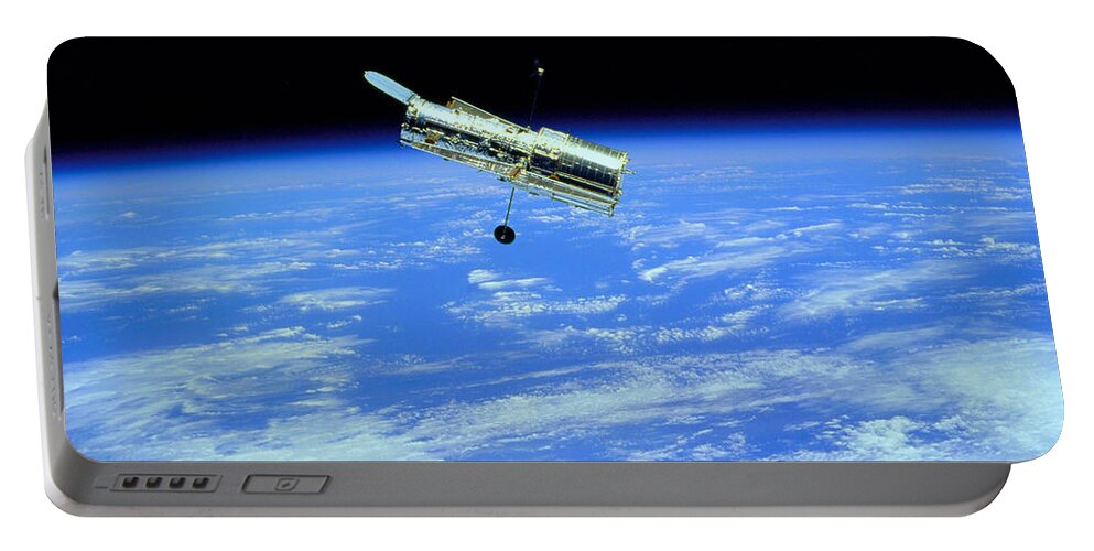 Hubble Portable Battery Charger featuring the photograph Hubble Space Telescope by Ram Vasudev