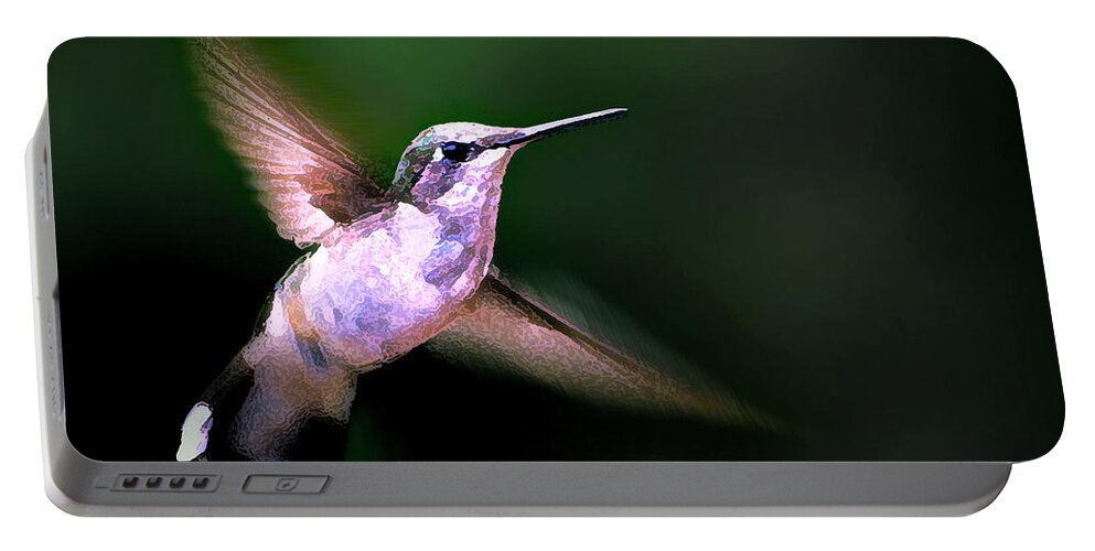 Nature Portable Battery Charger featuring the photograph Hummer Ballet 1 by ABeautifulSky Photography by Bill Caldwell