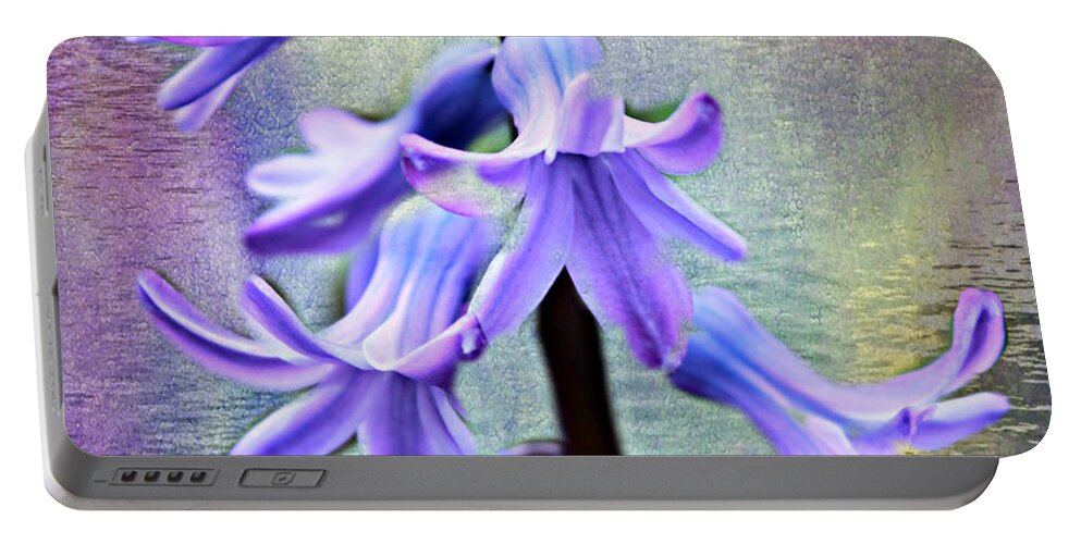 Hyacinth Portable Battery Charger featuring the photograph Hyacinth Flower by Judy Palkimas