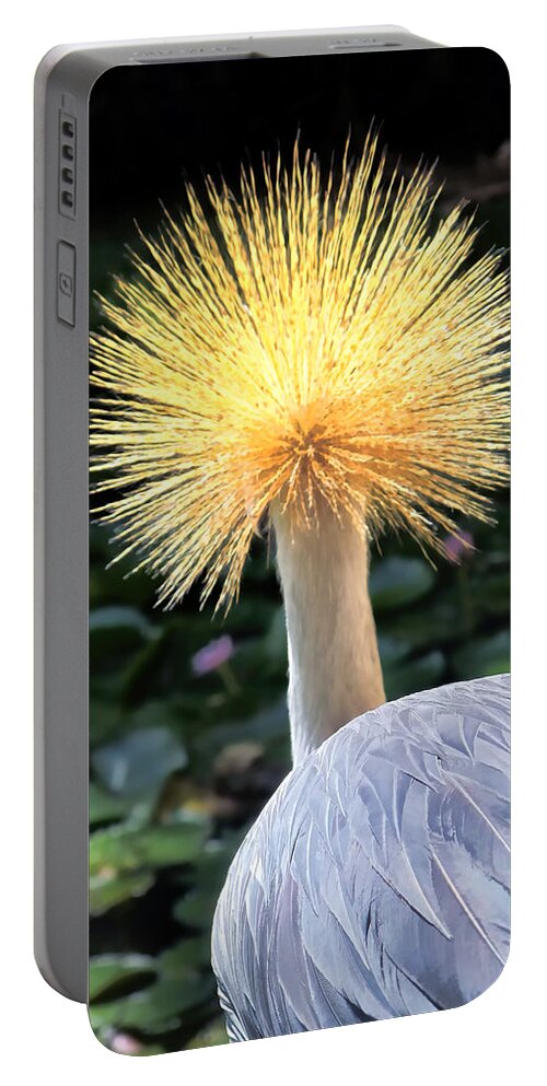 African Crested Crane Portable Battery Charger featuring the photograph Hyatt 22 by Dawn Eshelman