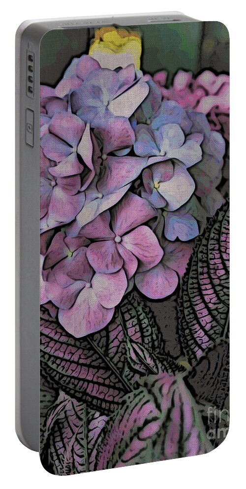 Hydrangea Portable Battery Charger featuring the photograph Hydrangea by Jacklyn Duryea Fraizer